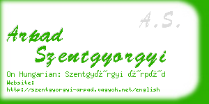 arpad szentgyorgyi business card
